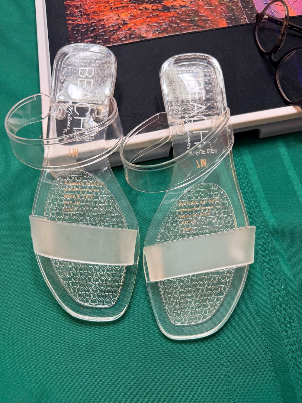 NWOT Beach by Matisse Clear Slide Sandals - Size 7